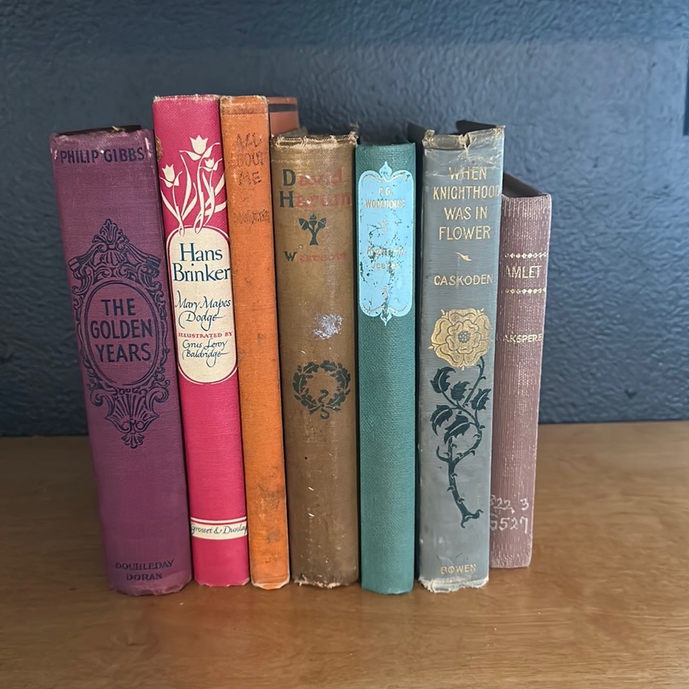 📚Rainbow Vintage / Antique Books for Decor and Weddings